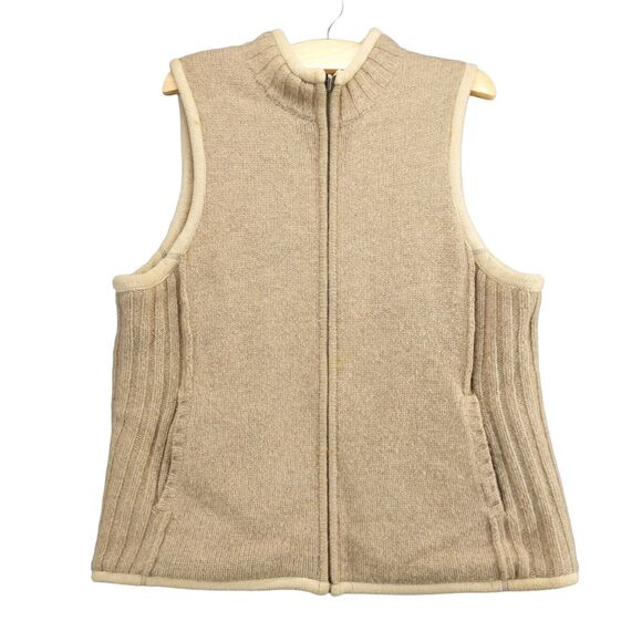 Gander Mountain Guide Series Size XL Brown Lambswool Blend Full Zip Vest - Picture 1 of 12